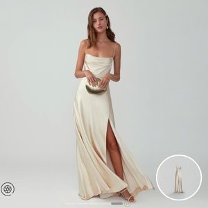 BRIDESMAID CHAMPAGNE DRESS/ WEDDING GUEST DRESS